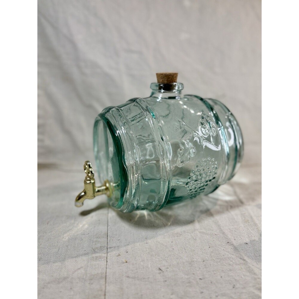 Glass Keg with Spigot Vintage Style Modern Beverage Dispenser